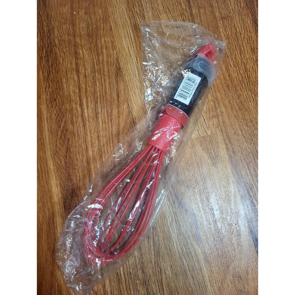 Chef Craft Premium Silicone‎ Wire Cooking Whisk, 10.5 Inch, Red